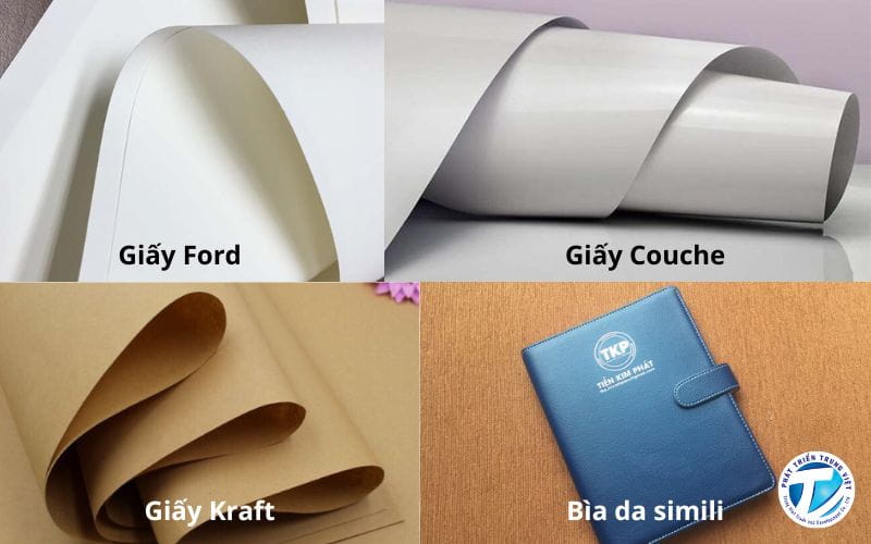Chất liệu bìa in sổ tay phổ biến